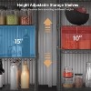 3 Tier Grey Storage Racks and Shelving - Heavy Steel Material Pantry Shelves - Adjustable Storage Shelf Metal Storage Rack - 3 of 4