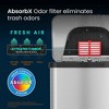 iTouchless AutoStep Pedal Sensor Kitchen Trash Can with AbsorbX Odor Filter 13 Gallon Silver Stainless Steel with Black Trim - 4 of 4