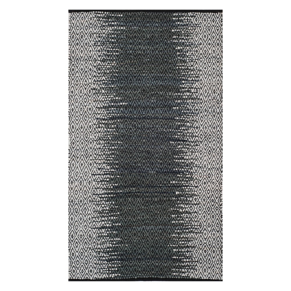 2'x3' Racheal Geometric Accent Rug Light Gray/Charcoal - Safavieh