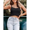 Clearlove Women's Summer Sleeveless Ear Edges Halter Tee Shirts Workout Tank Tops - 3 of 4