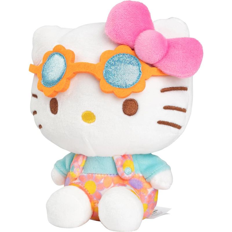 Hello Kitty & Friends 8" Hello Kitty w/Overalls Spring Plush - Officially Licensed - Sanrio Cute Soft Stuffed Animal - Great for Fans of Hello Kitty, 3 of 4