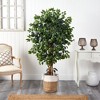 Nearly Natural 5.5-ft Palace Ficus Artificial Tree with in Handmade Natural Jute and Cotton Planter - 3 of 4