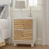 JIONJOY Handcrafted Wooden 3-Drawer Dresser with Artisan Ring Detailing - 2 of 4