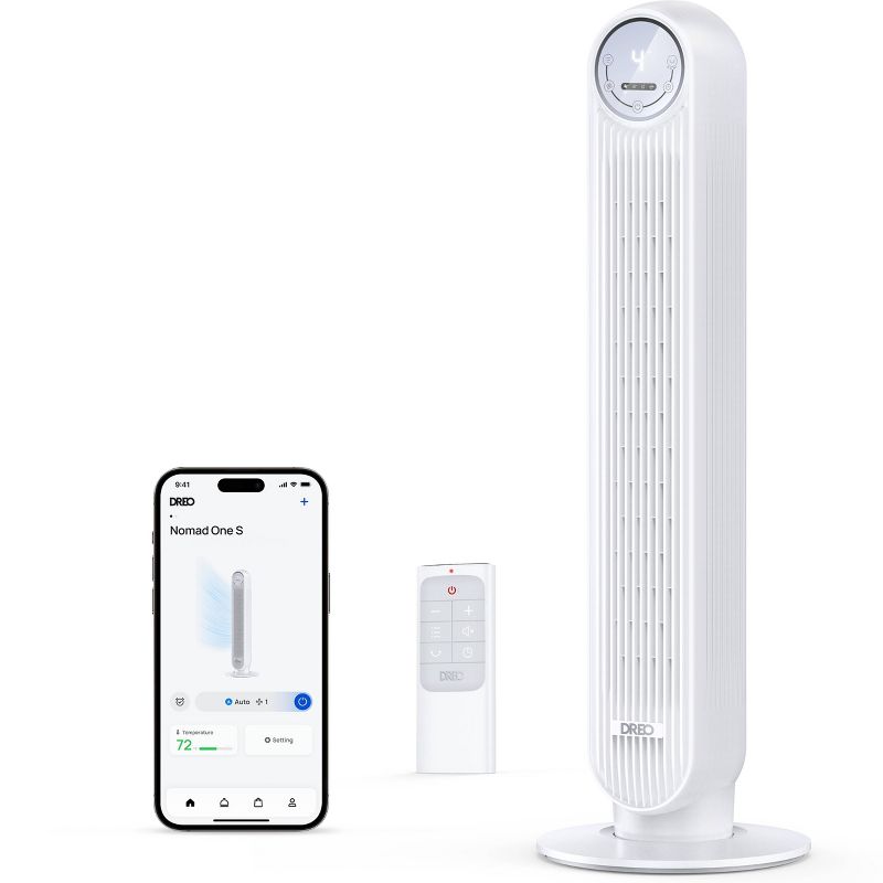 Dreo Nomad Oscillating Smart Tower Fan White, 2 of 10