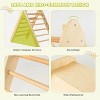 Costzon Wooden Climbing Toys for Toddlers, 2-in-1 Montessori Triangle Climber with Adjustable Slide Ramp, Indoor Multicolor Play Gym Set - 3 of 4