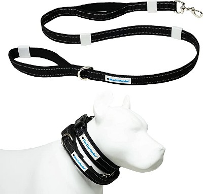 Shed Defender Shock Absorbing Bungee Leash - Three Padded Traffic Handles, Stretches from 4-7 ft.