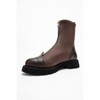 Martos - Brown Stretch Front-Zip Ankle Boot (Women) | Prologue Shoes - 4 of 4