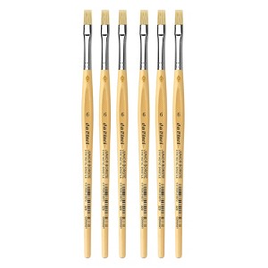 da Vinci JUNIOR BORSTE Synthetic Student Brush, Synthetic, Tempera, Flat, Series 329, Size 6, Pack of 6 - 1 of 3
