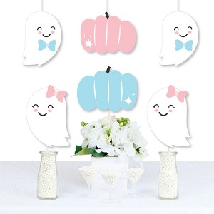 Big Dot of Happiness Boo-y or Ghoul - Ghost and Pumpkin Decorations DIY Halloween Gender Reveal Party Essentials - Set of 20 - 1 of 4