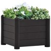 vidaXL Raised Bed Square - Anthracite 16.9 x 16.9 x 13.8 in - 2 of 4