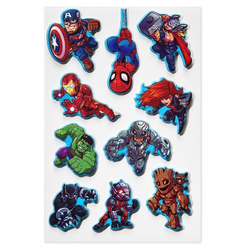 10ct Marvel Super Heroes Puffy Stickers : Target