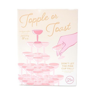 Jollity & Co. - Topple or Toast Large Party Game Set - Pack of 1 Game