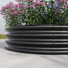 47.24"x11.4" Tall Round Raised Garedn Bed For Flowers, Herbs, Fruits, Vegetables,Galvanized Metal Backyard Patio Planter Raised Beds,black - 4 of 4