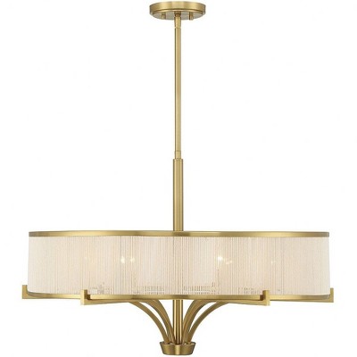 Savoy House Wynwood 6 - Light Chandelier in  Warm Brass