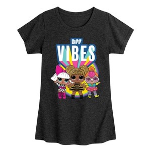 Girls' - LOL Surprise! - Bff Vibes with Queen Bee, Deva, & Neon QT Fitted Short Sleeve Graphic T-Shirt - 1 of 4