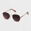 Women's Metal Round Sunglasses - A New Day™ - 2 of 2