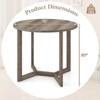 Costway 36 Inch Wood Dining Table for 2-4 People with Wing-shaped Pedestal Base Gray/Black - 3 of 4
