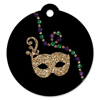 Big Dot of Happiness Mardi Gras - Masquerade Party Favor Gift Tags (Set of 20)