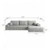 Whisen Convertible Sleeper Sofa Bed, Plush Corduroy Fabric, Back Support with Pillow - 3 of 4