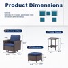 Outdoor Patio Furniture Set All Weather PE Rattan Conversation Set - 3 of 4