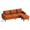 VASIP Convertible Sofa with with Movable Ottoman ,L-Shaped 3-Seater Combination Couch , for Living Room, Office & Small Spaces.Beige - 2 of 4