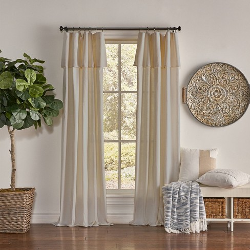 Drop Cloth Light Filtering Curtain, Curtains 50 Inch Length