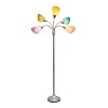 67" Contemporary Multi 5-Head Adjustable Gooseneck Floor Lamp - Simple Designs - image 2 of 4