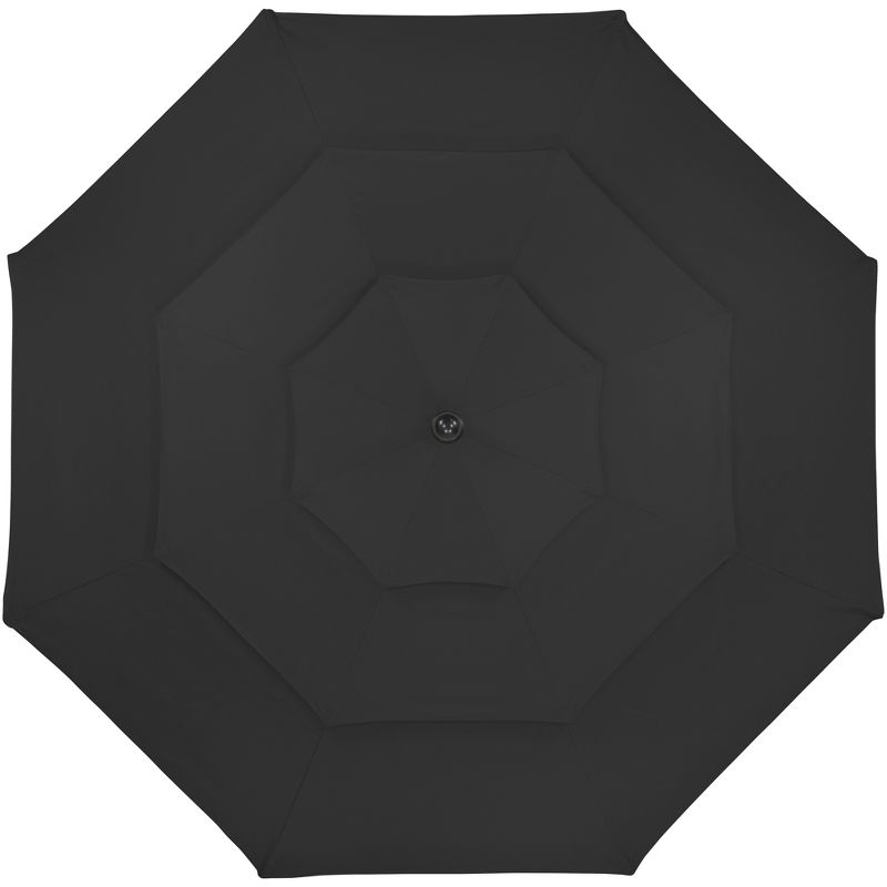 Northlight 9.75ft Outdoor Patio Market Umbrella with Hand Crank and Tilt, Black, 3 of 7