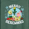 Women's - SpongeBob SquarePants - Merry Beachmas Lightweight French Terry Wide Neck Long Sleeve Shirt - 2 of 4