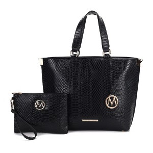 MKF Collection Beryl Python-embossed Women’s Tote Bag with Wristlet by Mia K - 1 of 4