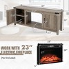 Costway 62'' Farmhouse TV Stand Entertainment Center for TVs up to 70 Inches Natural - 3 of 4