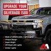 AMERICAN MODIFIED Armor Grille w/ Off-Road & Amber Lights for 2019-2021 Chevy Silverado 1500, Chrome - 3 of 4