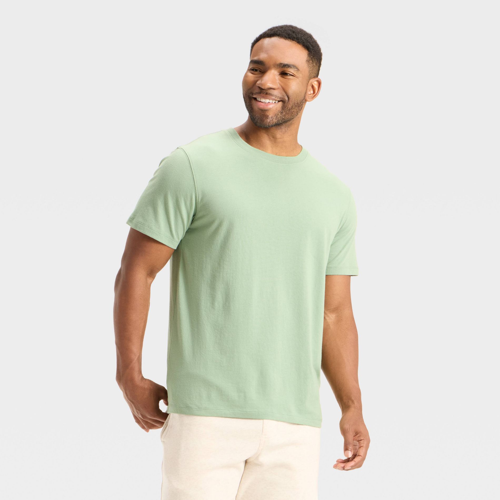 Men's Every Wear Short Sleeve T-Shirt - Goodfellow & Co™ Light Green L