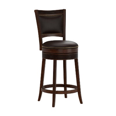 Lockefield Swivel Counter Height Barstool Brown Cherry - Hillsdale Furniture