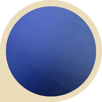 Compact Blue Nylon Inflatable Travel Pillow with Stuff Sack