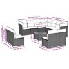 vidaXL Patio Sofa Set with Cushions Outdoor Furniture 12 Piece Poly Rattan - Gray - 3 of 4