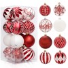 16-Pack 80mm Shatterproof Christmas Ball Ornaments, Lightweight Hanging Decorations for Christmas Trees, Holiday Garlands, Wreaths, and Swags - 2 of 4