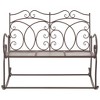 vidaXL Patio Bench, 40.9" Iron Antique Brown - 2 of 4