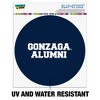Gonzaga University Alumni Automotive Car Window Locker Circle Bumper Sticker - 2 of 4