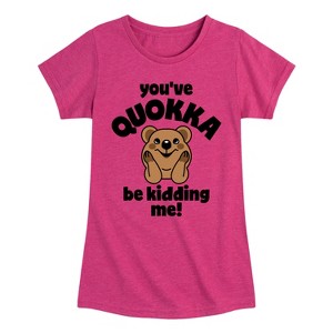 Girls' - Instant Message - Youve Quokka Be Kidding Me Fitted Short Sleeve Graphic T-Shirt - 1 of 4
