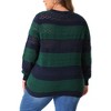 Agnes Orinda Women's Plus Size Casual Long Sleeve Crewneck Lightweight Hollow Knit Pullover Sweaters - 4 of 4
