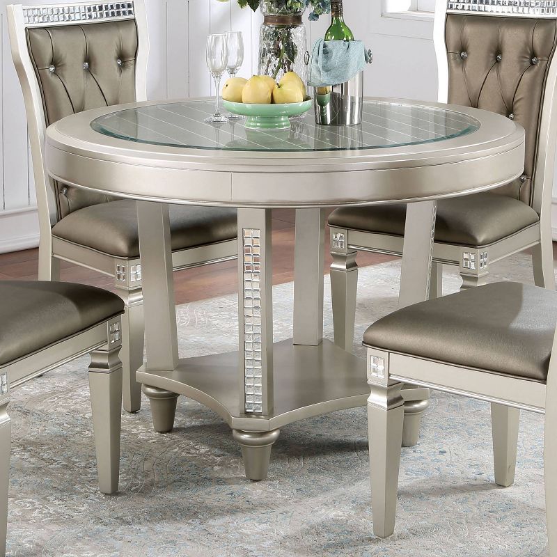 47&#34; Jenra Round Dining Table Champagne - HOMES: Inside + Out, 3 of 7