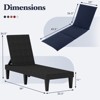 Tangkula 2PCS Patio Lounge Chair Recliner Chair w/ 3-Position Adjustable Backrest & Cushion Black & Blue - 4 of 4