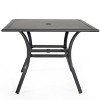 Barton 5Pcs Outdoor Set Mesh High Back Seat Patio Dining Sling Chairs Table Grey - 3 of 4