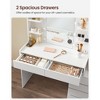 Modern Vanity Desk with LED Lights & Mirror, Makeup Dressing Table with 6 Drawers & 4 Shelves, Adjustable Lighting - 4 of 4