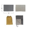 Cotton Double Sided Duvet Cover 2 Shams, Set of 3 - 2 of 3