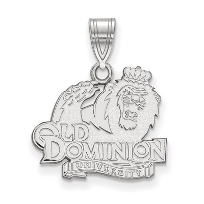 Black Bow Jewelry 14k White Gold Old Dominion Monarchs NCAA Medium Pendant