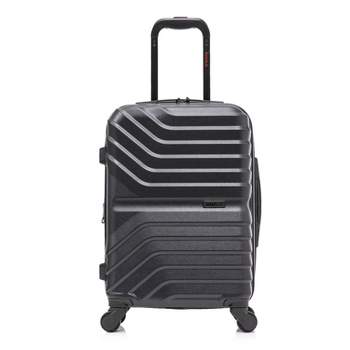 InUSA Aurum Lightweight Hardside Carry On Spinner Suitcase - Black