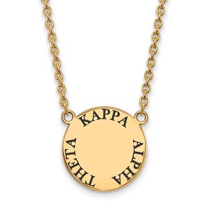 Black Bow Jewelry 14k Yellow Gold Plated Sterling Silver Kappa Alpha Theta Greek Life Necklace 18 Inch - 1 of 4
