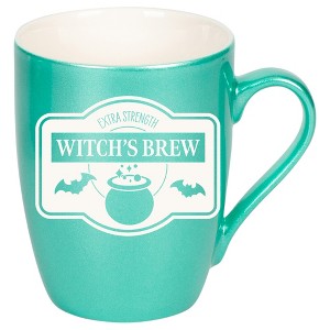 100 North Magic Potion 10 Ounce Seafoam Metallic Finish, Comfortably Fits Your Hands, New Bone China Coffee Tea Cup Mug, Witch's Brew - 1 of 1